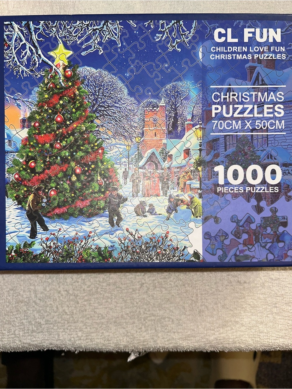 Christmas 1000-Piece Jigsaw Puzzle - Blue Winter Village
